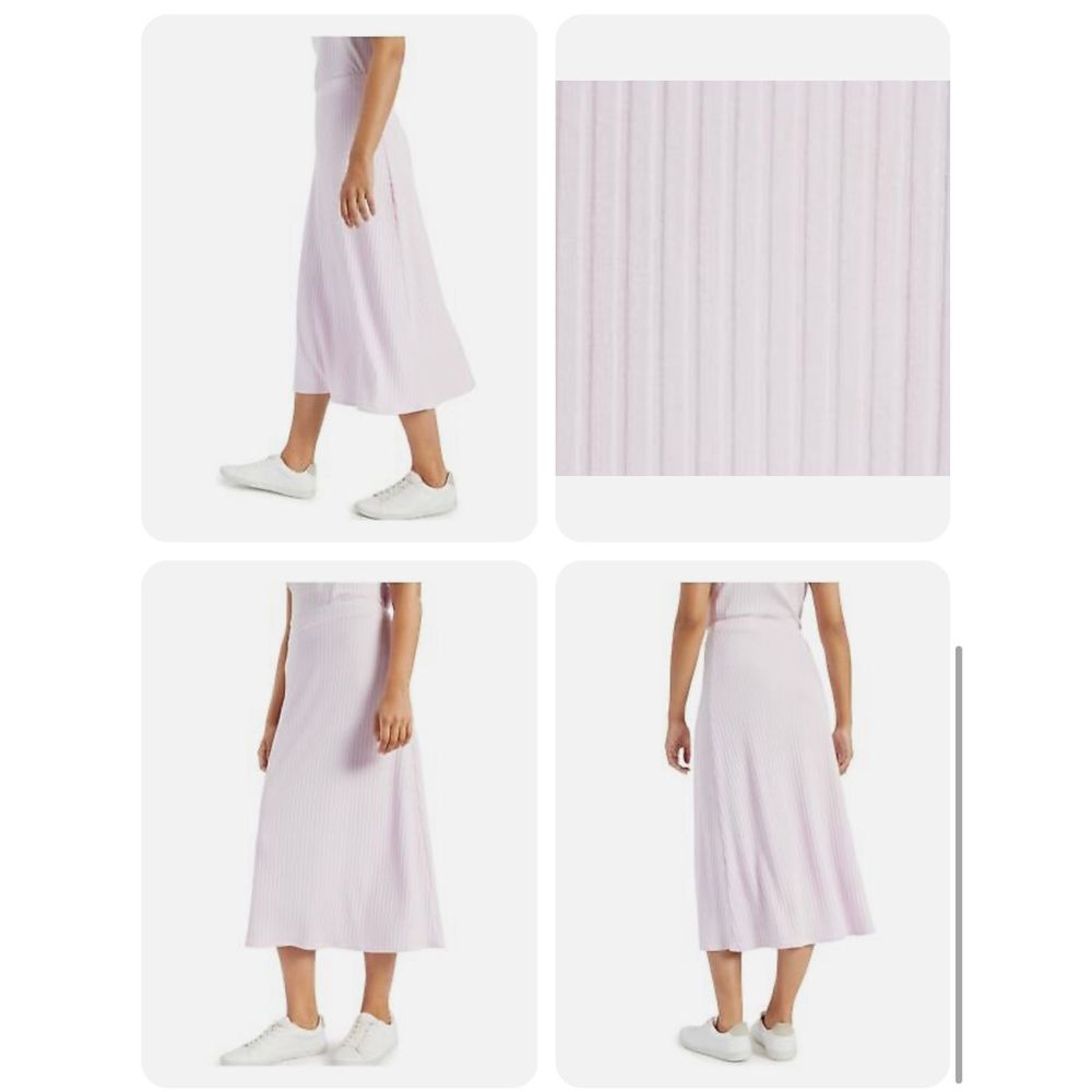 ALFANI Womens Purple Pleated Midi Skirt